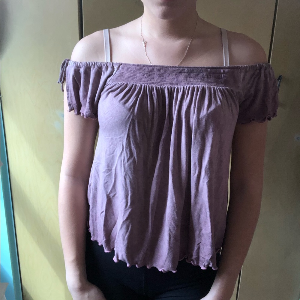 Off the shoulder crop top